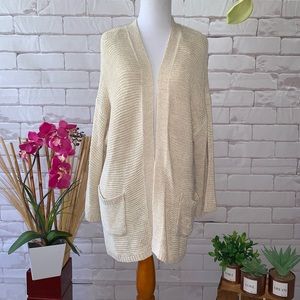 CENY Cotton Emporium Open Weave Knit Cardigan NWT